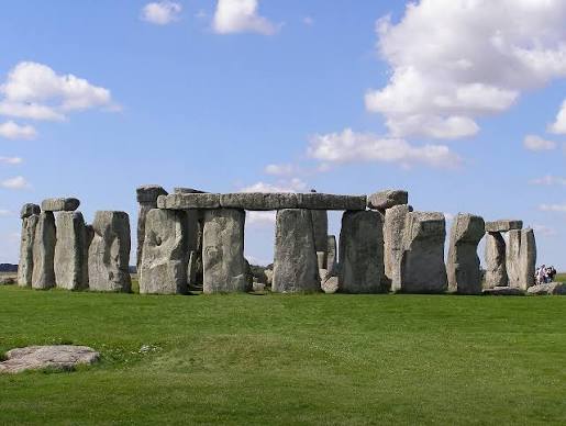 The standing stones of Stonehenge on Salisbury Plain